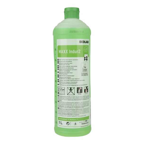 Vaskeplejemiddel 1 liter<br> m/polymervoks<br> Ecolab Maxx Indur2