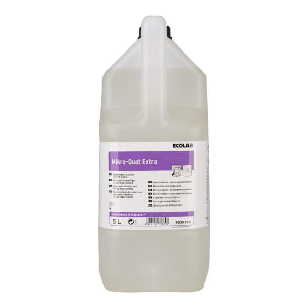 Desinficerende rengringsmiddel 5 liter<br> Ecolab Mikro Quat Extra