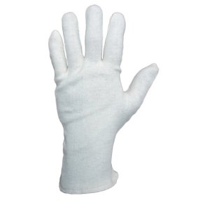 Tjenerhandske - Hvid Tricot str. 8