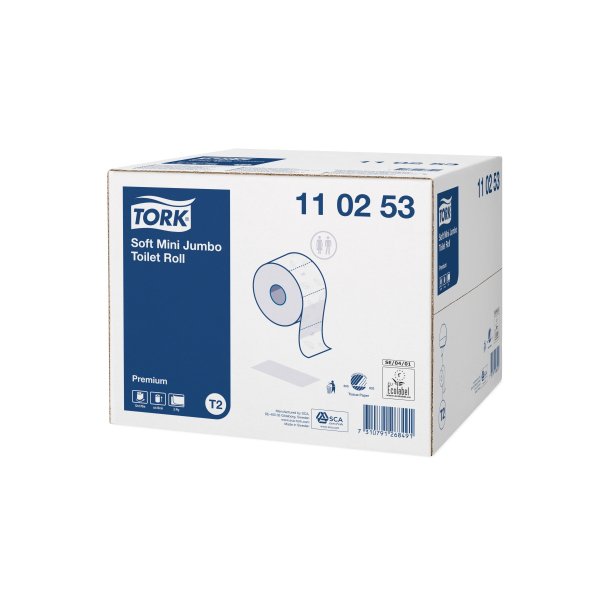 Toiletpapir 12ruller<br> Tork 110253 T2