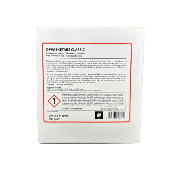 Maskinopvasketabs 100stk<br> 10 funktioner <br>PRO 125 