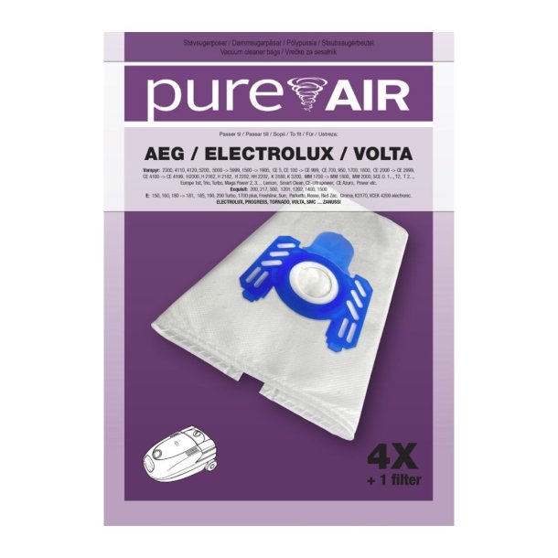 AEG Electrolux Volta stvsugeposer  Pure Air 4 poser + 1 filter