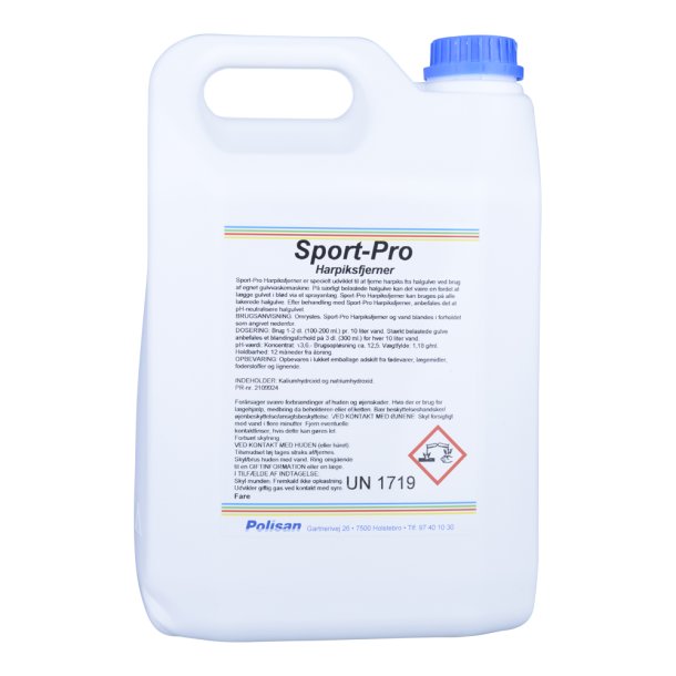 Harpiksfjerner til sportsgulve<br>Sport Pro - 5 liter
