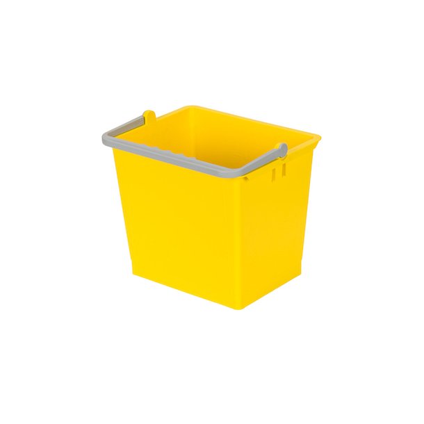 Inventarspand 6 liter<br> Firkantet, Gul<br> til DIT vogne