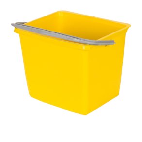 Inventarspand 13 liter<br> Firkantet, Gul<br> til DIT vogne 