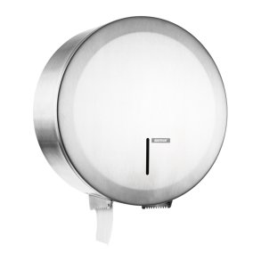 Dispenser t/toiletpapir<br> Brstet stl - System S<br> Katrin 989660