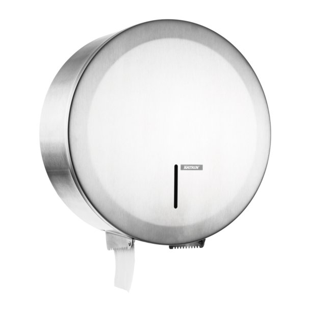 Dispenser t/toiletpapir<br> Brstet stl - System S<br> Katrin 989660