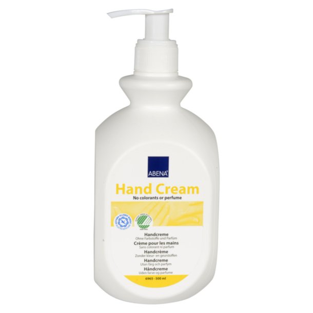 Hndcreme u/parfume - 500 ml<br>Abena Hand Crem