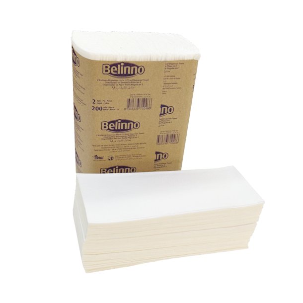 Hndkldeark 12 x 200 ark<br>Brand: Belinno<br>Kompatibel med Tork system H2