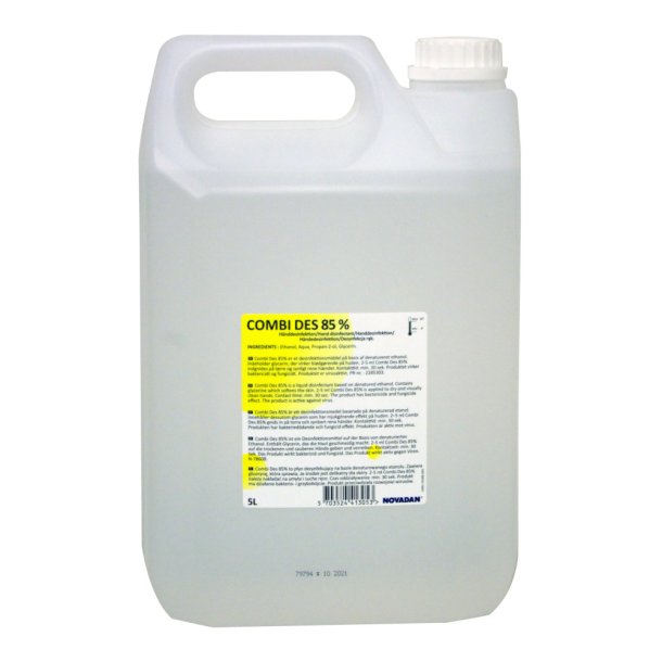 Hndsprit 85% - 5 liter<br>Genopfyldning af dispenser