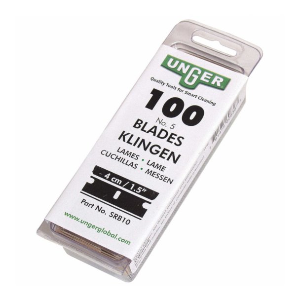 Knivblade til klikskraber<br>100 stk - lse<br>Unger SRB10