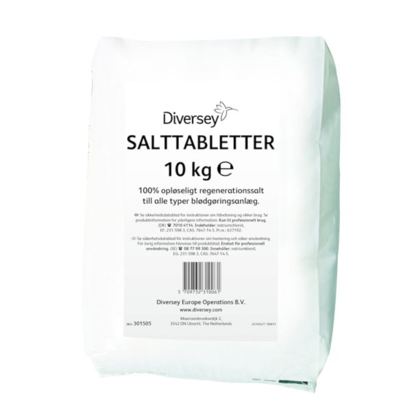 Salttabletter til bldgring<br>Diversey 10 kg