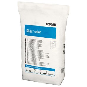 Vaskepulver olie - 25 kg.<br>Srligt til tj med oliepletter<br>Ecolab Silex Color 