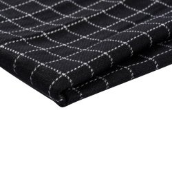 Viskestykker - 50 x 70 cm<br>Pakke med 3 stk<br>Sorte med hvid mnster